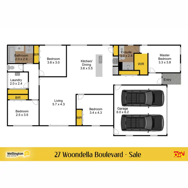 Floorplan of Homely house listing, 27 Woondella Boulevard, Sale VIC 3850
