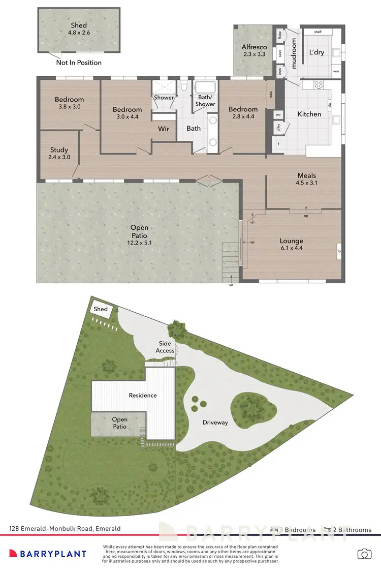 Floorplan of Homely house listing, 128 Emerald Monbulk Road, Emerald VIC 3782