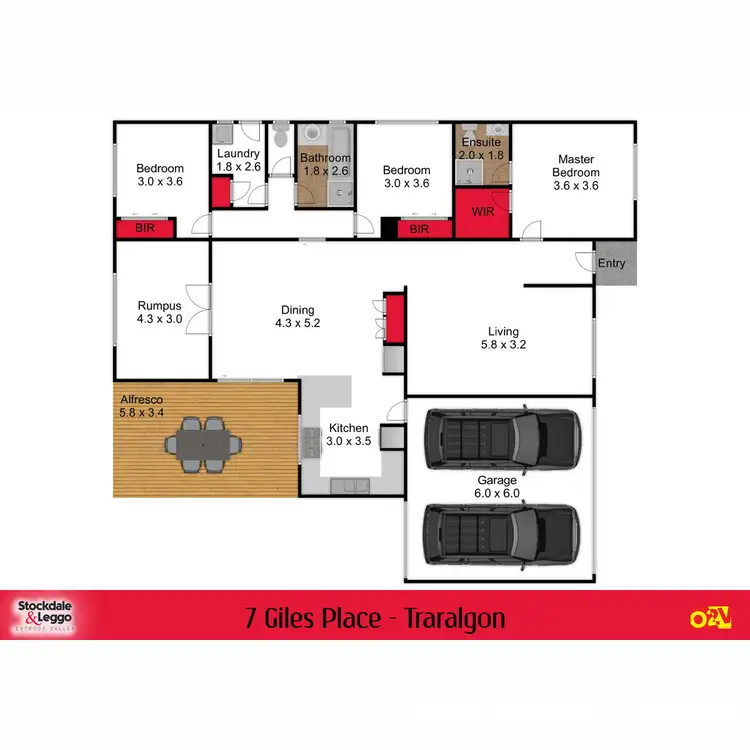 Floorplan of Homely house listing, 7 Giles Place, Traralgon VIC 3844