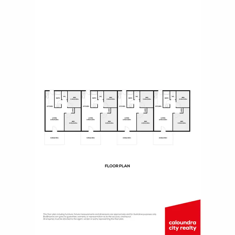 Floorplan of Homely block of units listing, 4 Bradley Street, Nambour QLD 4560