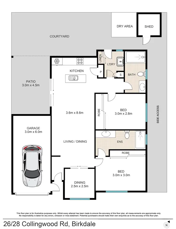 Floorplan of Homely retirement listing, 126/22-28 Collingwood Road, Birkdale QLD 4159