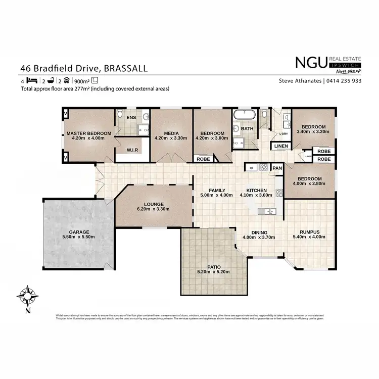 Floorplan of Homely house listing, 46 Bradfield Drive, Brassall QLD 4305