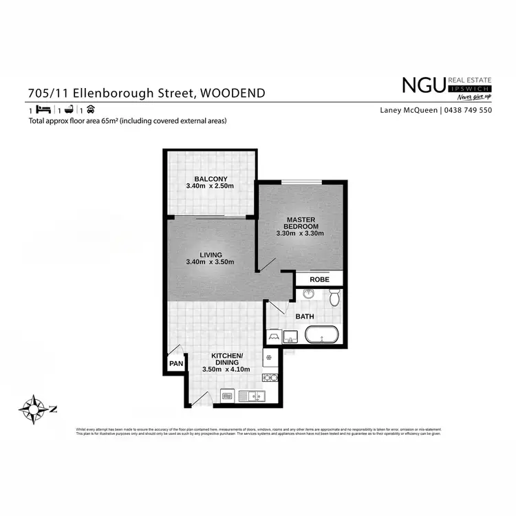 Floorplan of Homely unit listing, 705/11 Ellenborough Street, Woodend QLD 4305