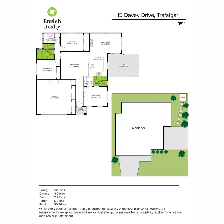 Floorplan of Homely house listing, 15 Davey Drive, Trafalgar VIC 3824