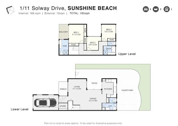 Floorplan of Homely apartment listing, 1/11 Solway Drive, Sunshine Beach QLD 4567