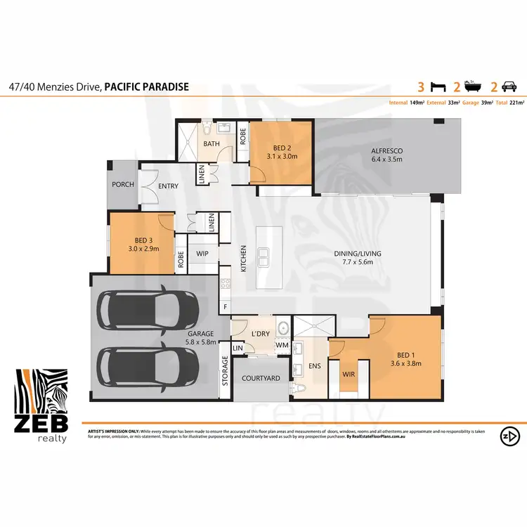 Floorplan of Homely house listing, 47/40 Menzies Drive, Pacific Paradise QLD 4564