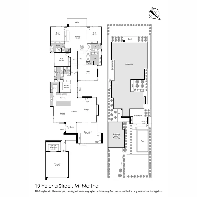 Floorplan of Homely house listing, 10 Helena Street, Mount Martha VIC 3934