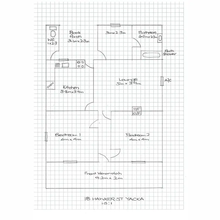 Floorplan of Homely house listing, 18 Hawker Street, Yacka SA 5470