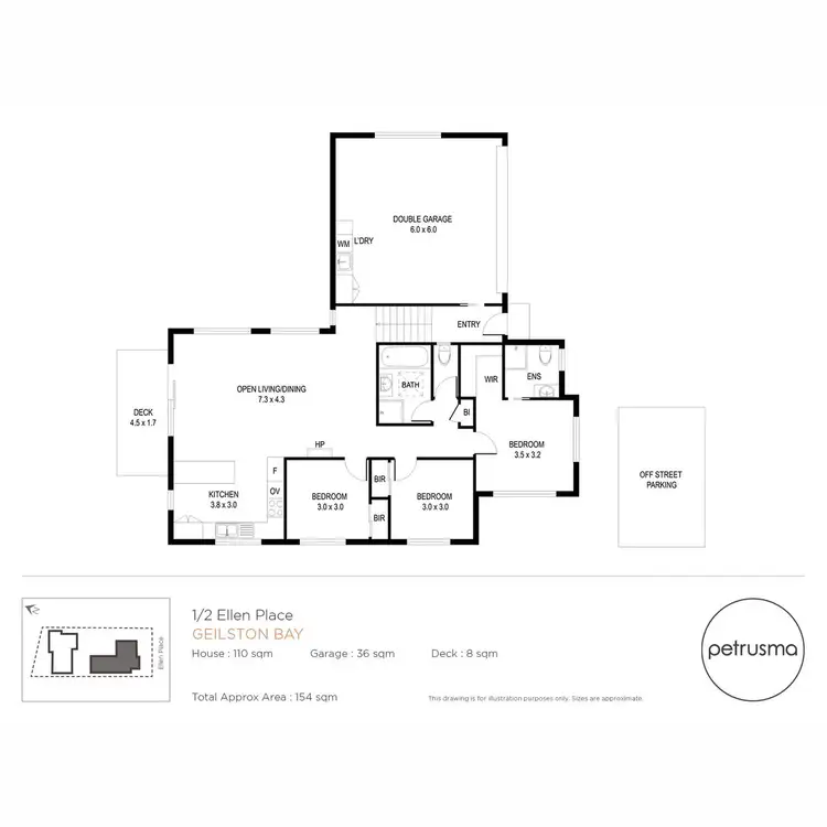Floorplan of Homely unit listing, 1&2/2 Ellen Place, Geilston Bay TAS 7015