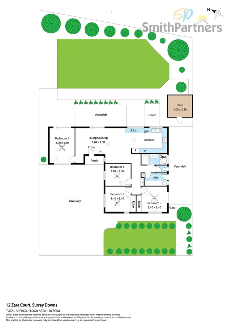 Floorplan of Homely house listing, 12 Zara Court, Surrey Downs SA 5126