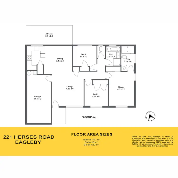 Floorplan of Homely house listing, 221 Herses Road, Eagleby QLD 4207