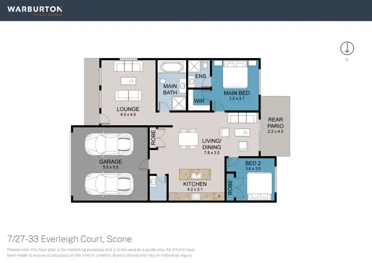 Floorplan of Homely unit listing, 7/27-33 Eveleigh Court, Scone NSW 2337