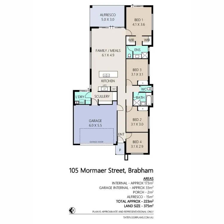 Floorplan of Homely house listing, 105 Mormaer Street, Brabham WA 6055