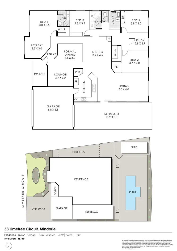 Floorplan of Homely house listing, 53 Limetree Circuit, Mindarie WA 6030