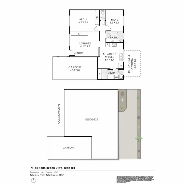 Floorplan of Homely villa listing, 7/164 North Beach Drive, Tuart Hill WA 6060