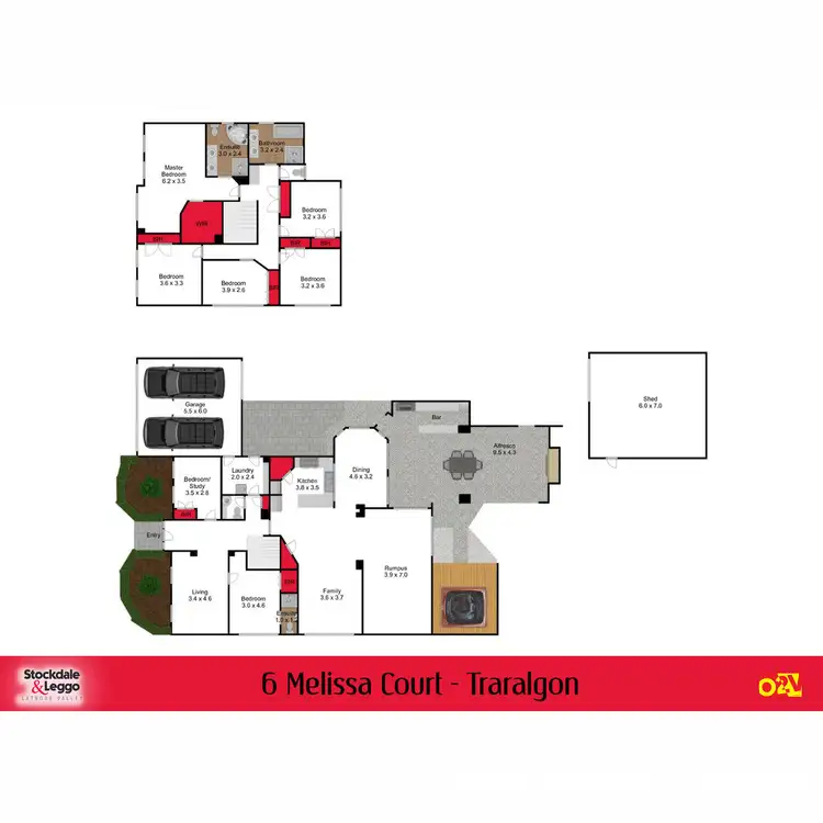 Floorplan of Homely house listing, 6 Melissa Court, Traralgon VIC 3844