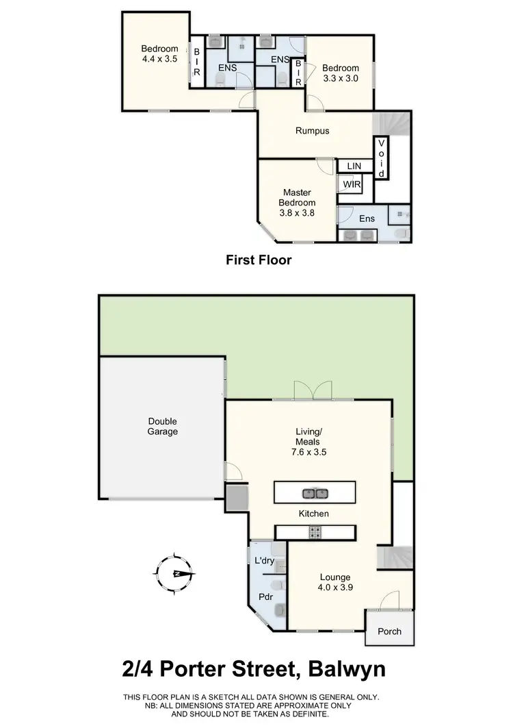 Floorplan of Homely townhouse listing, 2/4 Porter Road, Balwyn VIC 3103
