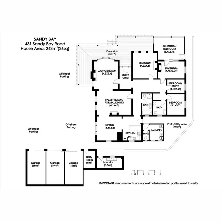 Floorplan of Homely house listing, 431 Sandy Bay Road, Sandy Bay TAS 7005