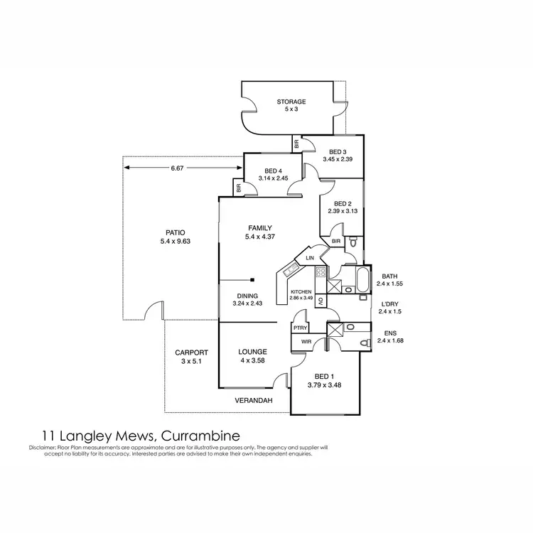 Floorplan of Homely house listing, 11 Langley Mews, Currambine WA 6028