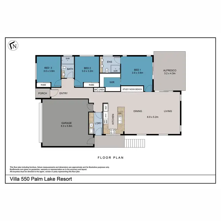 Floorplan of Homely retirement listing, Villa 550/97-161 Hogg Street, Cranley QLD 4350