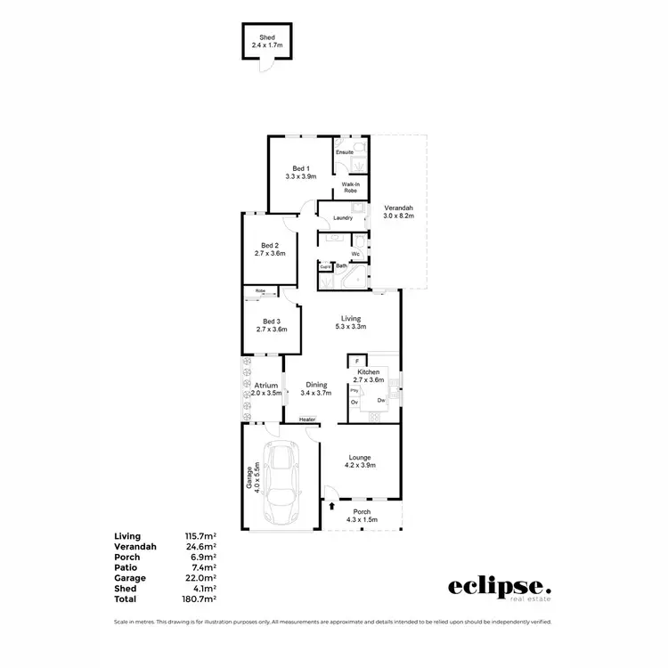 Floorplan of Homely house listing, 7 Port Ellen Court, Greenwith SA 5125
