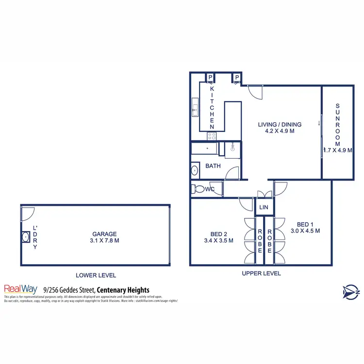 Floorplan of Homely unit listing, 9/256 Geddes Street, Centenary Heights QLD 4350