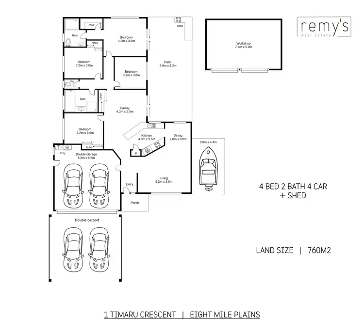 Floorplan of Homely house listing, 1 Timaru Crescent, Eight Mile Plains QLD 4113