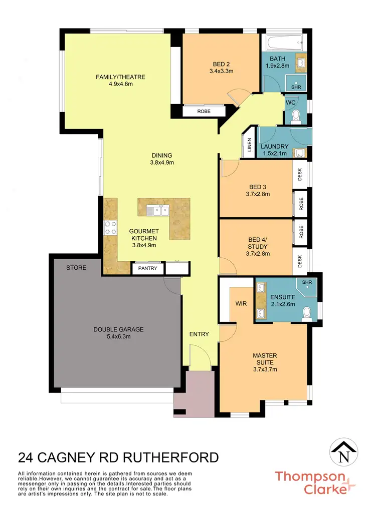 Floorplan of Homely house listing, 24 Cagney Road, Rutherford NSW 2320