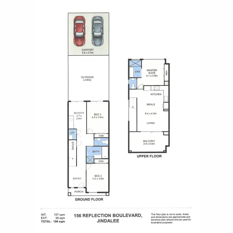 Floorplan of Homely house listing, 156 Reflection Boulevard, Jindalee WA 6036
