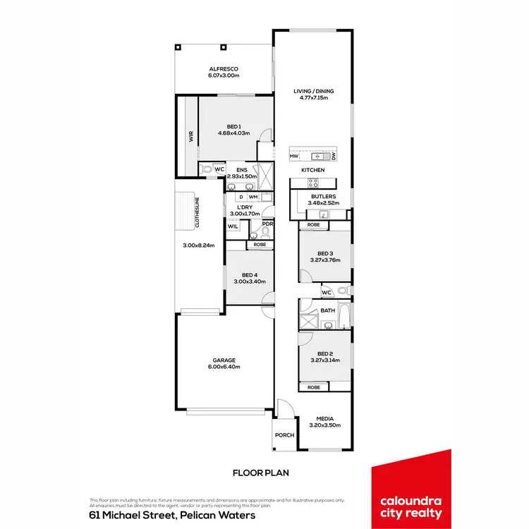 Floorplan of Homely house listing, 61 Michael Street, Pelican Waters QLD 4551