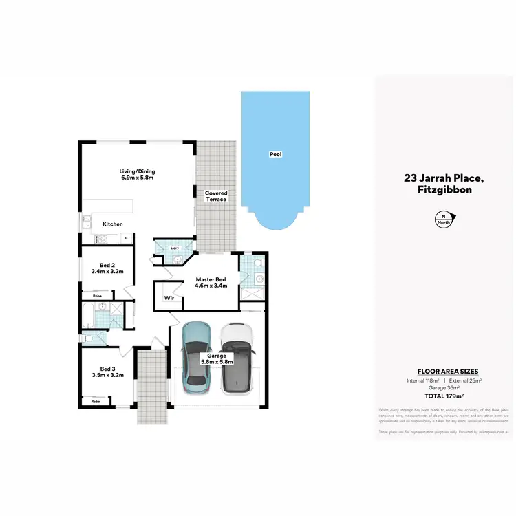 Floorplan of Homely house listing, 23 Jarrah Place, Fitzgibbon QLD 4018