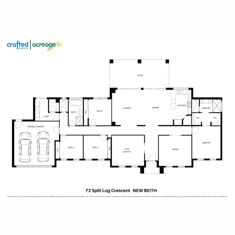 Floorplan of Homely rural property listing, 72 Split Log Crescent, New Beith QLD 4124