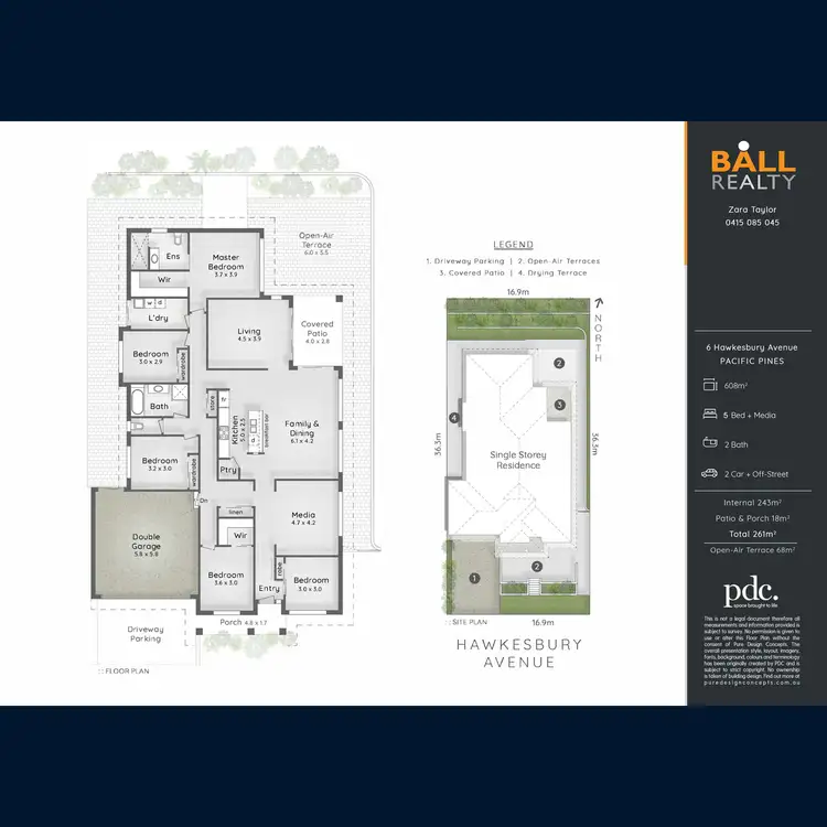 Floorplan of Homely house listing, 6 Hawkesbury Avenue, Pacific Pines QLD 4211
