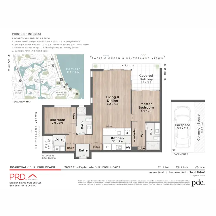 Floorplan of Homely unit listing, 76/72 The Esplanade, Burleigh Heads QLD 4220