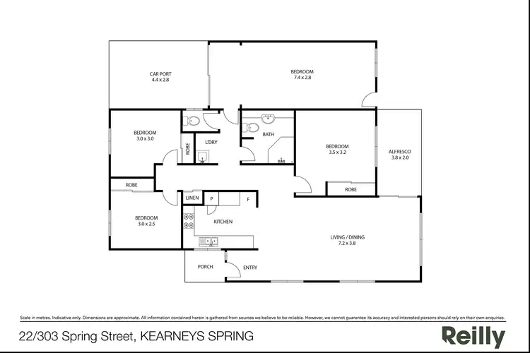 Floorplan of Homely retirement listing, 22/303 Spring Street, Kearneys Spring QLD 4350
