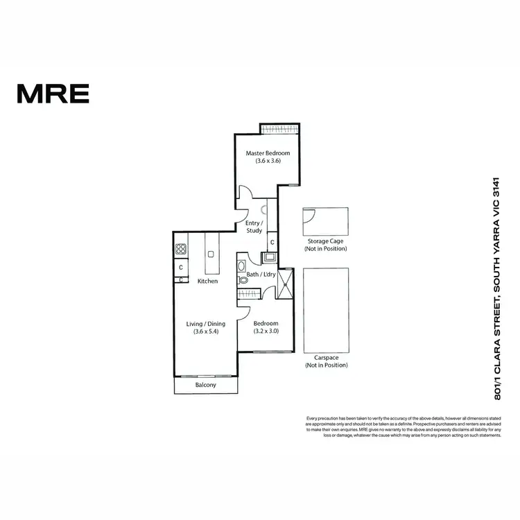 Floorplan of Homely apartment listing, 801/1 Clara Street, South Yarra VIC 3141