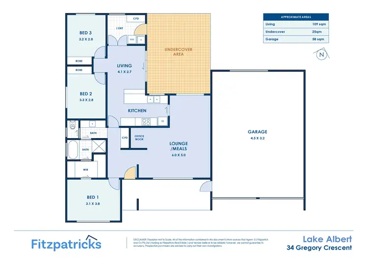 Floorplan of Homely house listing, 34 Gregory Crescent, Lake Albert NSW 2650