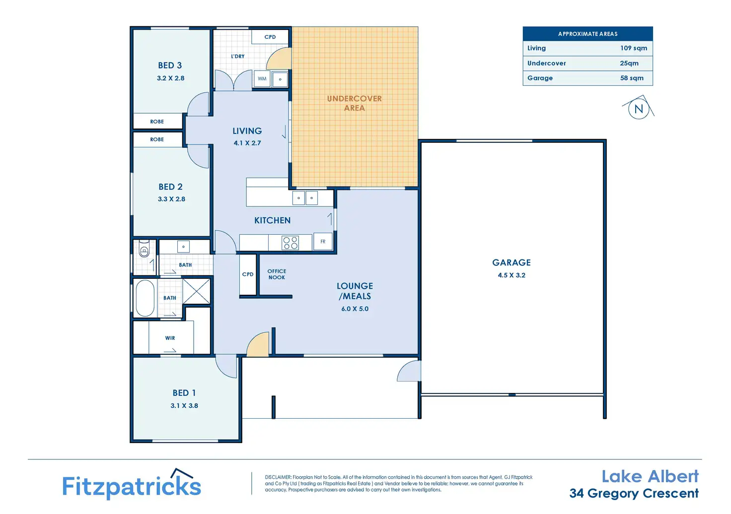 Floorplan of Homely house listing, 34 Gregory Crescent, Lake Albert NSW 2650