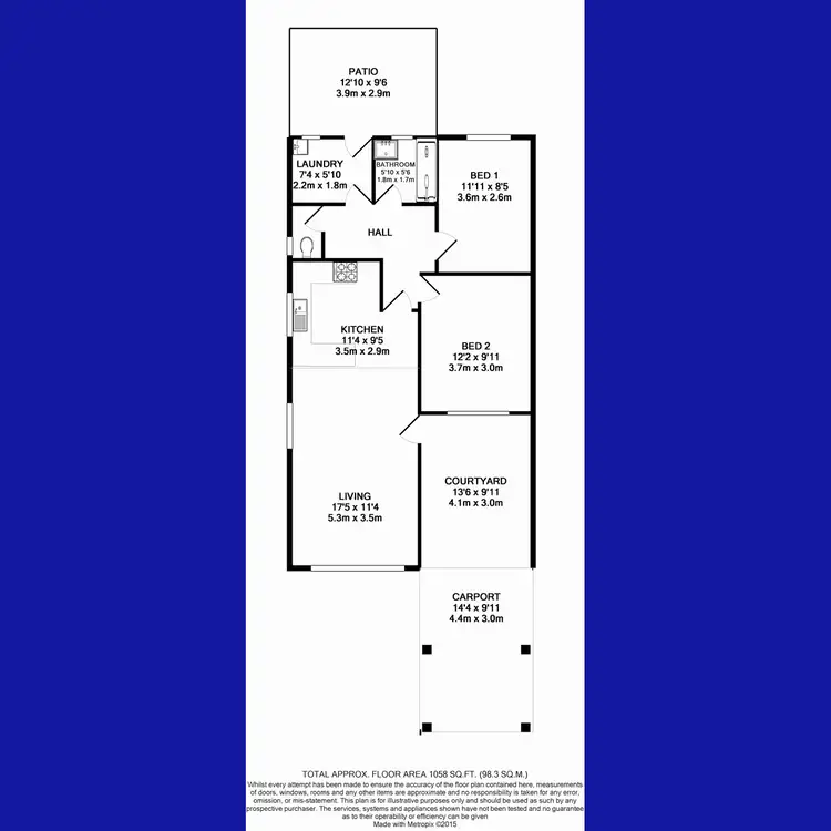 Floorplan of Homely semi-detached listing, 25A Karri Way, Ferndale WA 6148