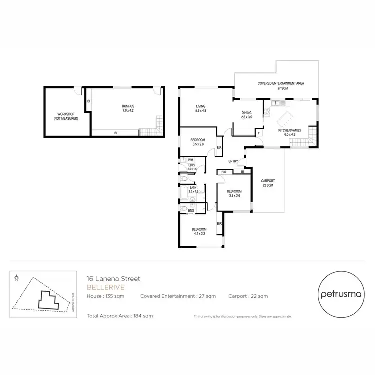 Floorplan of Homely house listing, 16 Lanena Street, Bellerive TAS 7018