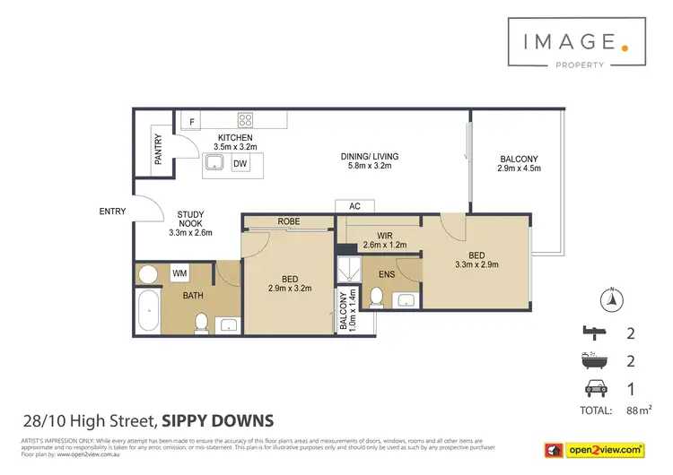 Floorplan of Homely unit listing, 28/10-12 High Street, Sippy Downs QLD 4556