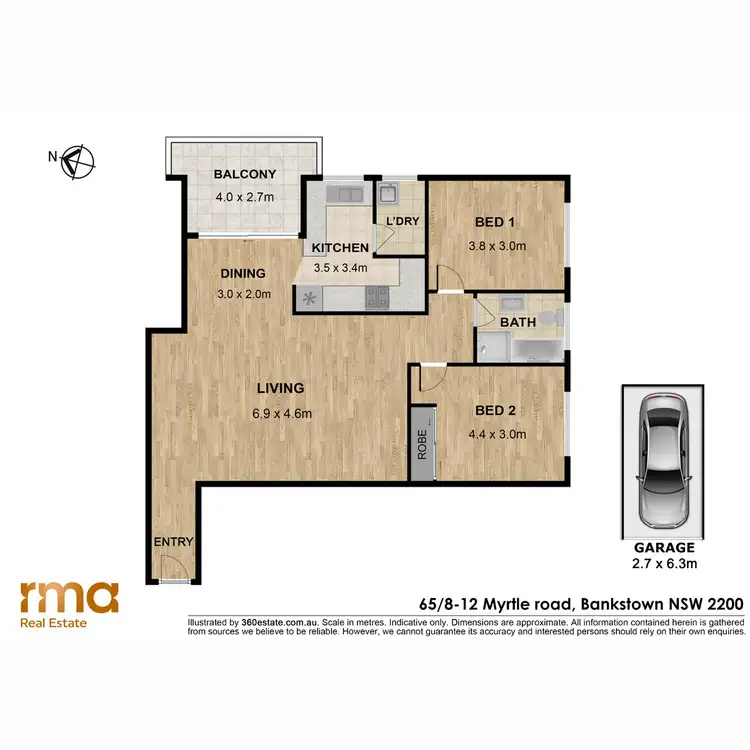 Floorplan of Homely unit listing, 65/8-12 Myrtle Road, Bankstown NSW 2200