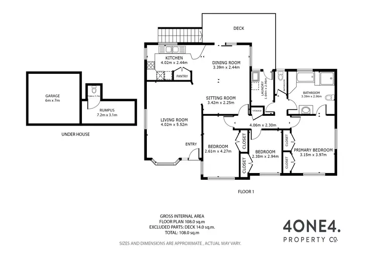 Floorplan of Homely house listing, 1 Chen Crt, Geilston Bay TAS 7015