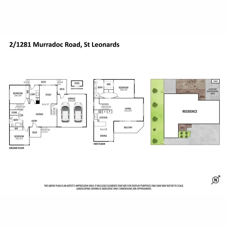 Floorplan of Homely townhouse listing, 2/1281 Murradoc Road, St Leonards VIC 3223