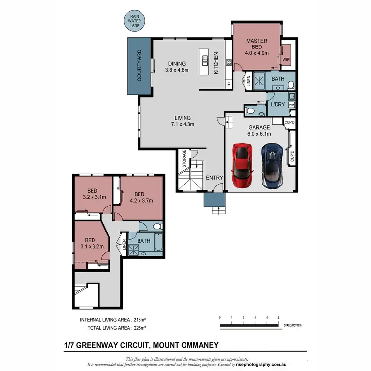 Floorplan of Homely townhouse listing, 1/7 Greenway Circuit, Mount Ommaney QLD 4074