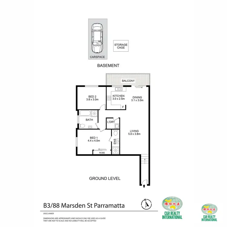 Floorplan of Homely apartment listing, B3/88-98 Marsden Street, Parramatta NSW 2150