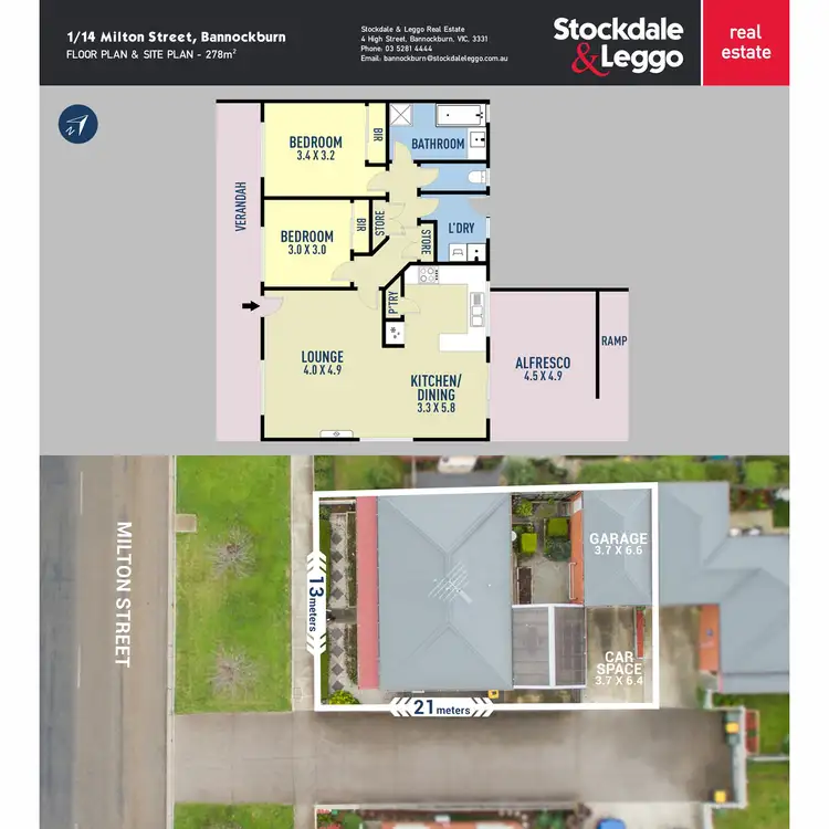 Floorplan of Homely townhouse listing, Unit 1, 14 Milton Street, Bannockburn VIC 3331