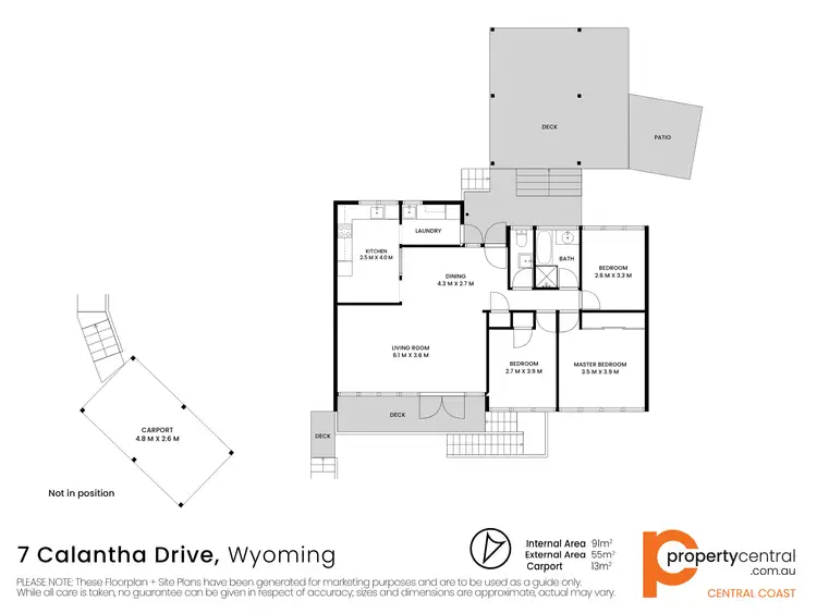 Floorplan of Homely house listing, 7 Calantha Drive, Wyoming NSW 2250
