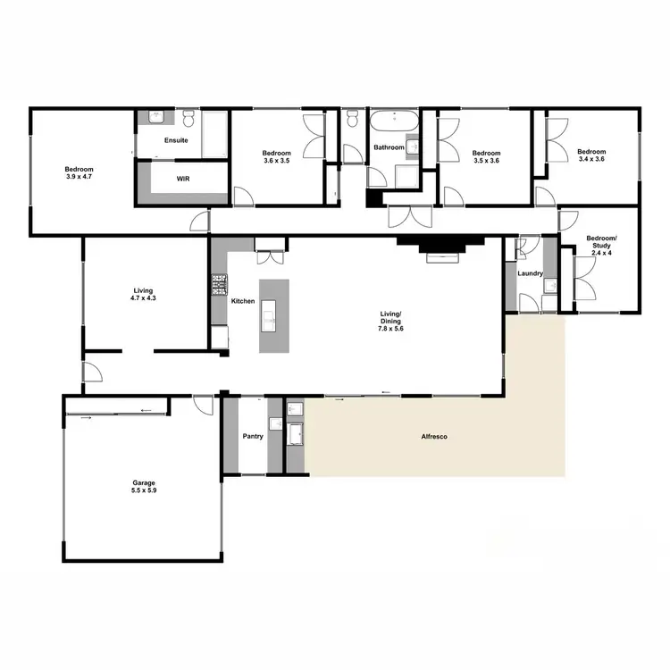 Floorplan of Homely house listing, 21 Collingwood Drive, Trafalgar VIC 3824