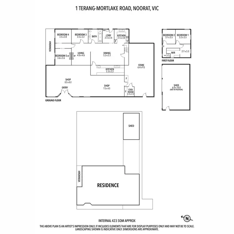 Floorplan of Homely house listing, 1 Terang-Mortlake Road, Noorat VIC 3265